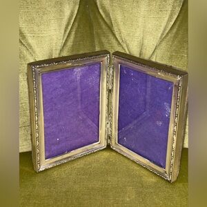 Webster Sterling Silver Double Frame W/ Velvet Back Stamped Sterling
